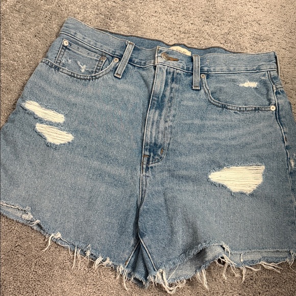 Madewell Pants - Madewell Light Blue High-Waist Mom Jean Short